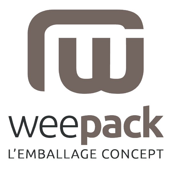 Logo weepack marron emballage concept